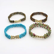 Bohemian Style Natural Stone Hand-woven Wristband