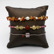 Luxurious Style Rose Quartz Woven Bracelet Set