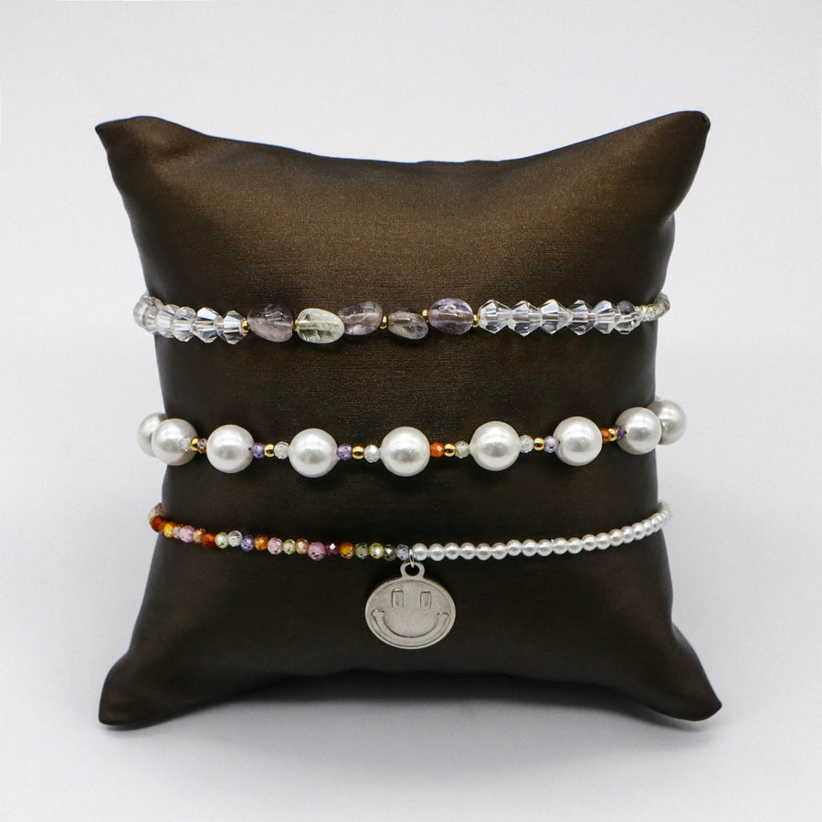 Vintage Style Irregular Stone Bracelet Set