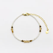 Handmade Dainty Warm Tone Mixed Crystal Bracelet [B223]