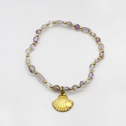 Summer Beach Holiday Crystal and Shell Charm Bracelet Set [B119]