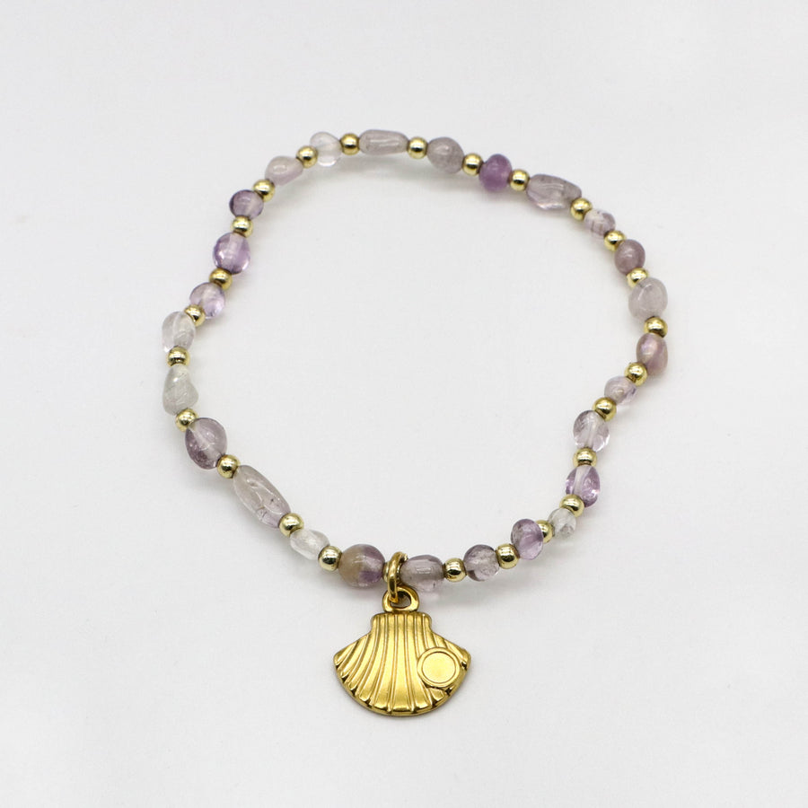Summer Beach Holiday Crystal and Shell Charm Bracelet Set [B119]