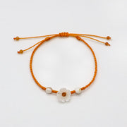Simple Style Autumn Warm Orange Woven Bracelet Set