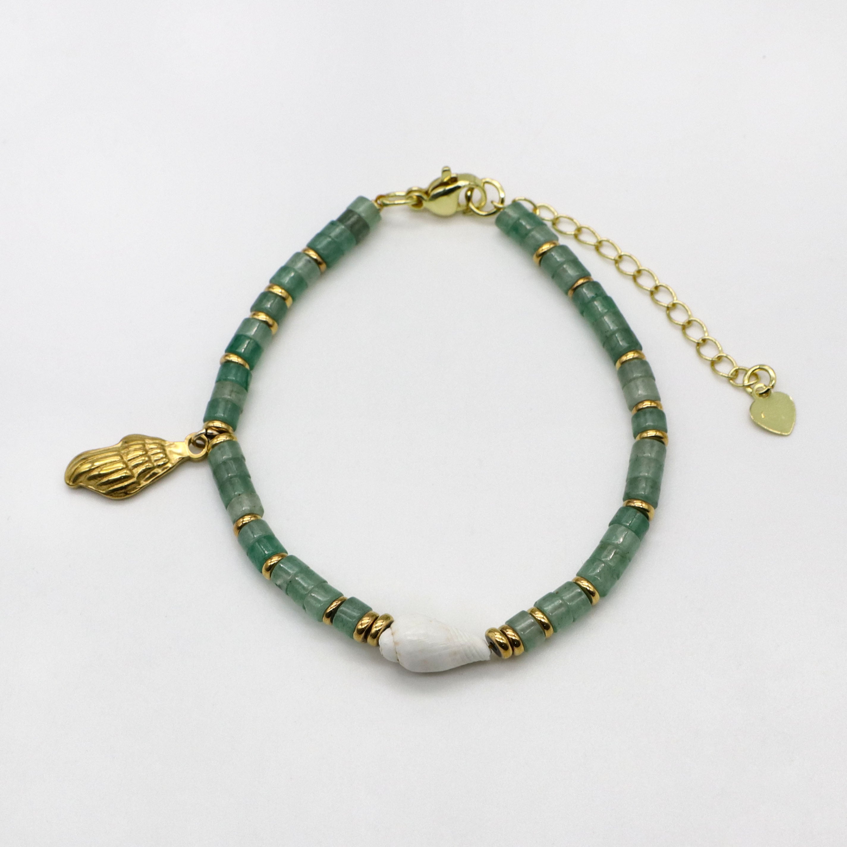 Green Aventurine Heishi  And African Jade Bracelets