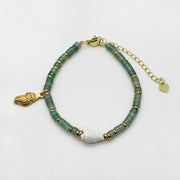 Green Aventurine Heishi  And African Jade Bracelets