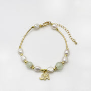 Bohemia Style Irregular Pearl And Gemstone Bracelet Set