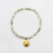 Elegant Style Natural Jade Woven Bracelet Set