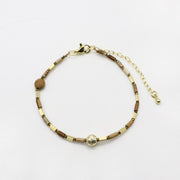 Fantacy Style Picture Jasper Woven Bracelet Set