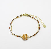 Luxurious Style Flower Woven Bracelet Set