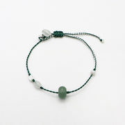 Elegant Style Natural Jade Woven Bracelet Set