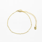 Minimalist CZ and Natural Stone Bracelet   [B217]