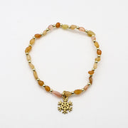 Autumn Vibe Warm Orange Woven Bracelet Set