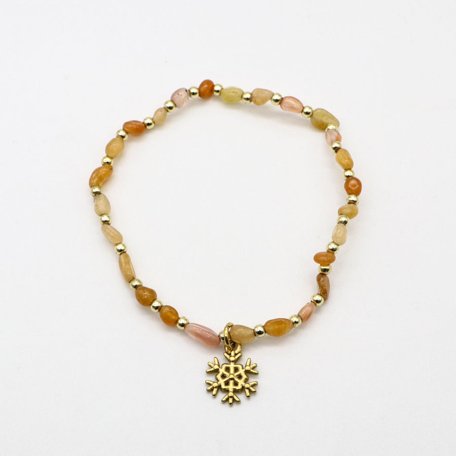 Autumn Vibe Warm Orange Woven Bracelet Set