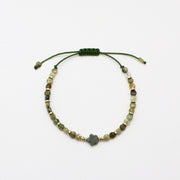Green Forest Style Woven Bracelet Set