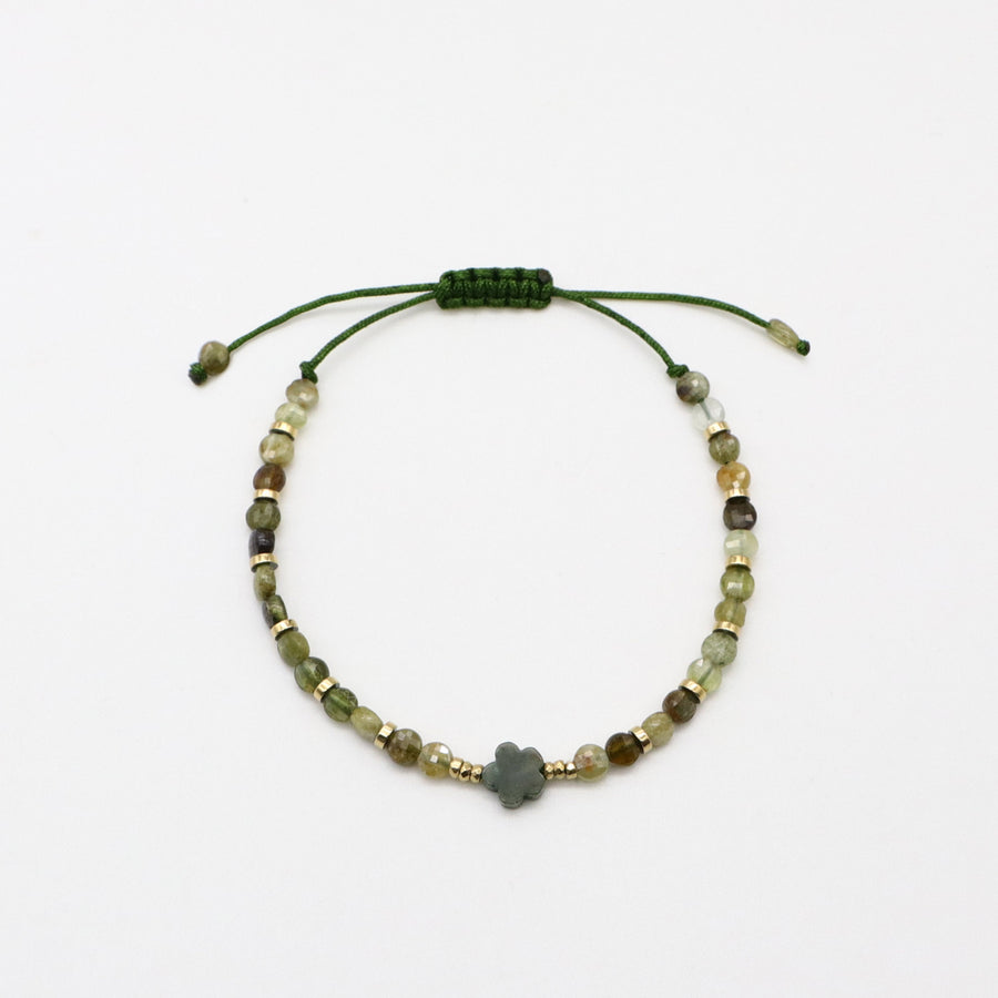 Green Forest Style Woven Bracelet Set