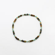 Fashionable And Stylish Green Garnet Woven Bracelet Set