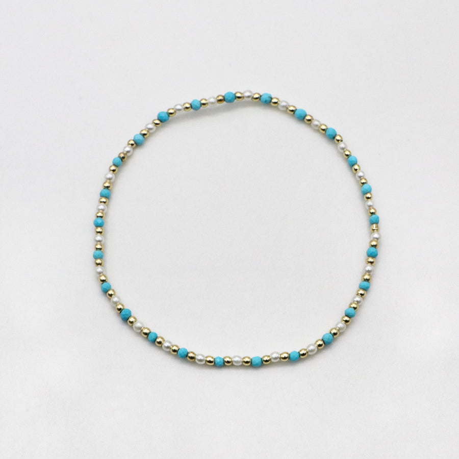 Bohemian Style Ocean Blue Handmade Woven Bracelet Set