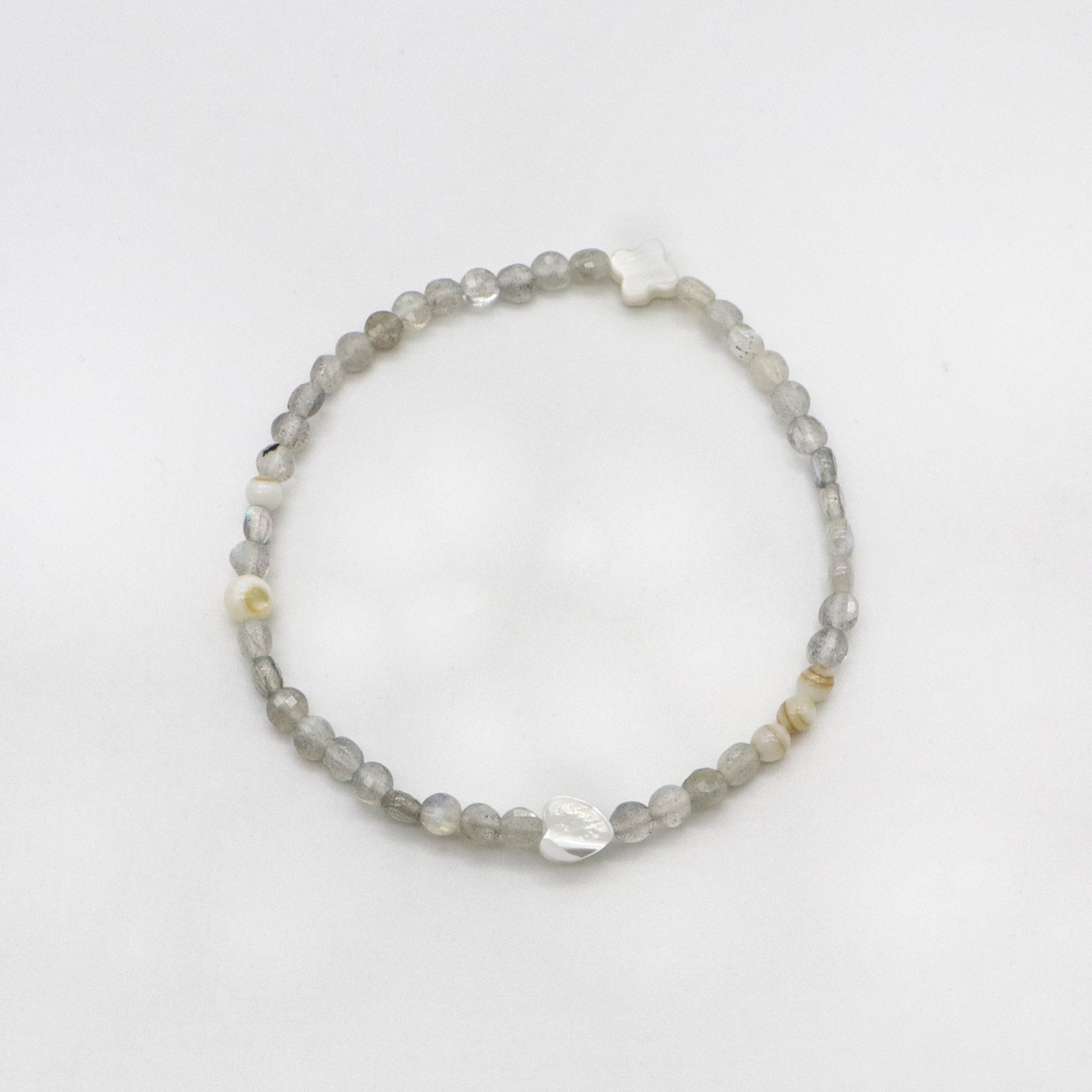 Boho Layered Labradorite With Daisy Bracelet