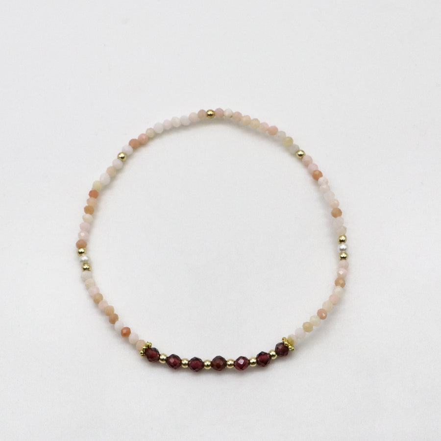 Pink Flower-shaped Handmade Woven Bracelet Set