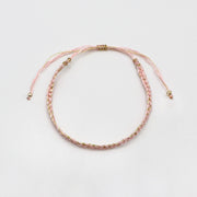 Rose Quartz Handmade Woven Bracelet Set