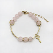 Rose Quartz Handmade Woven Bracelet Set