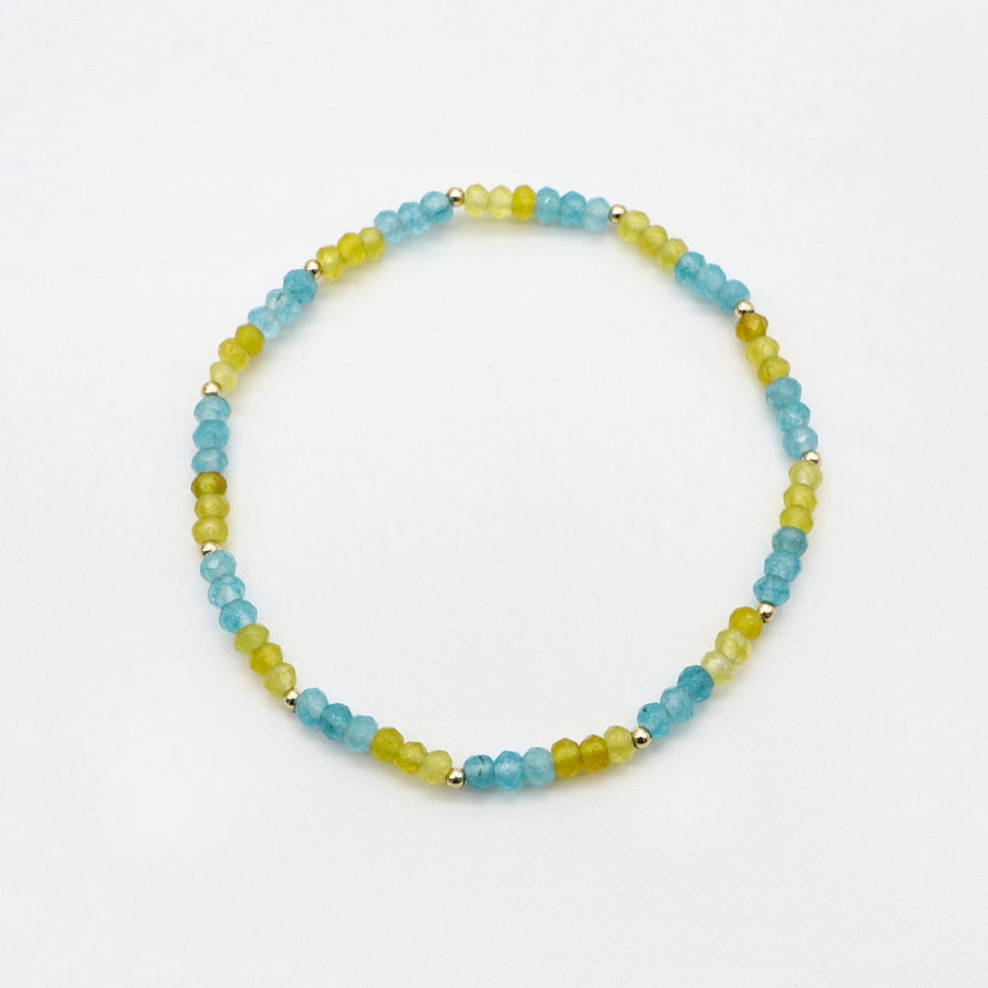 Boho Layered Colorful Gemstone Macrame Bracelet