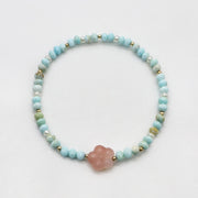 Boho Layered Colorful Gemstone Macrame Bracelet