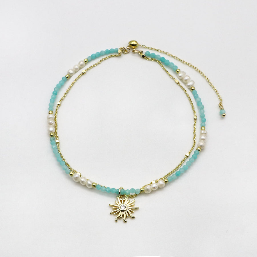 Luxurious Style Pearl With Chain Bracelet Set