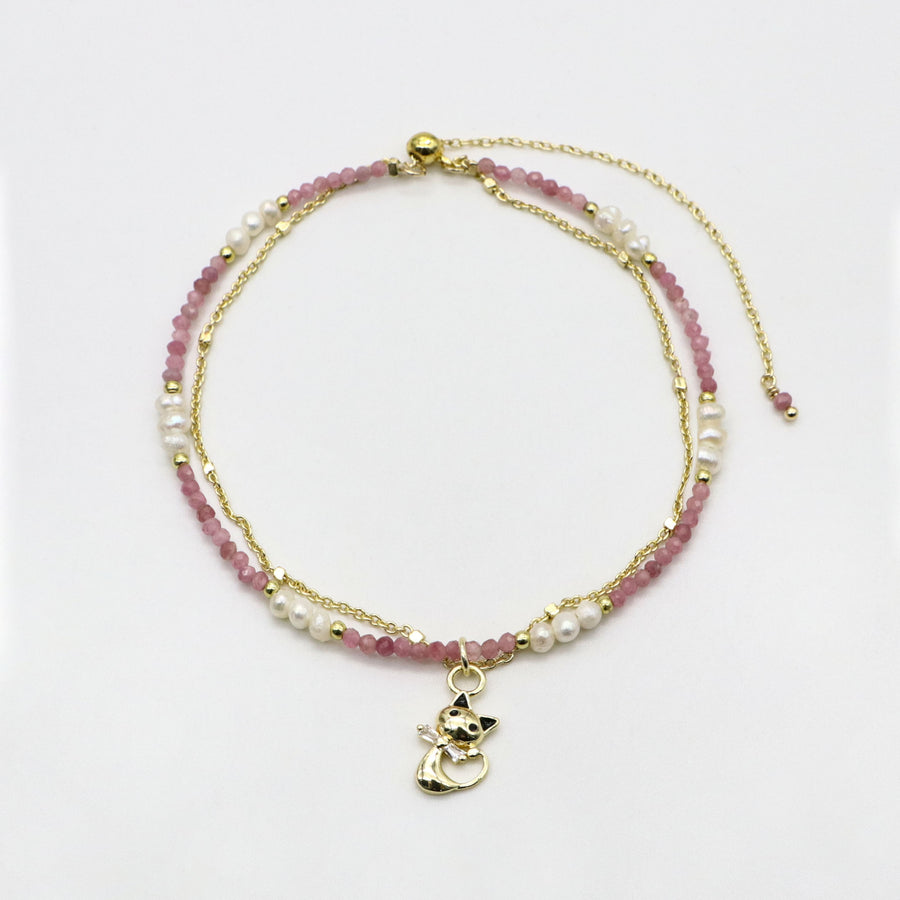 Luxurious Style Pearl With Chain Bracelet Set