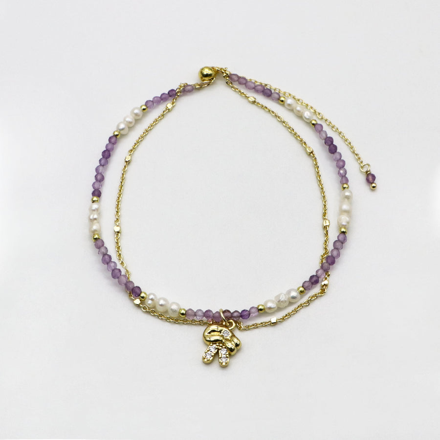 Luxurious Style Pearl With Chain Bracelet Set