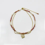 Luxurious Style Pearl With Chain Bracelet Set