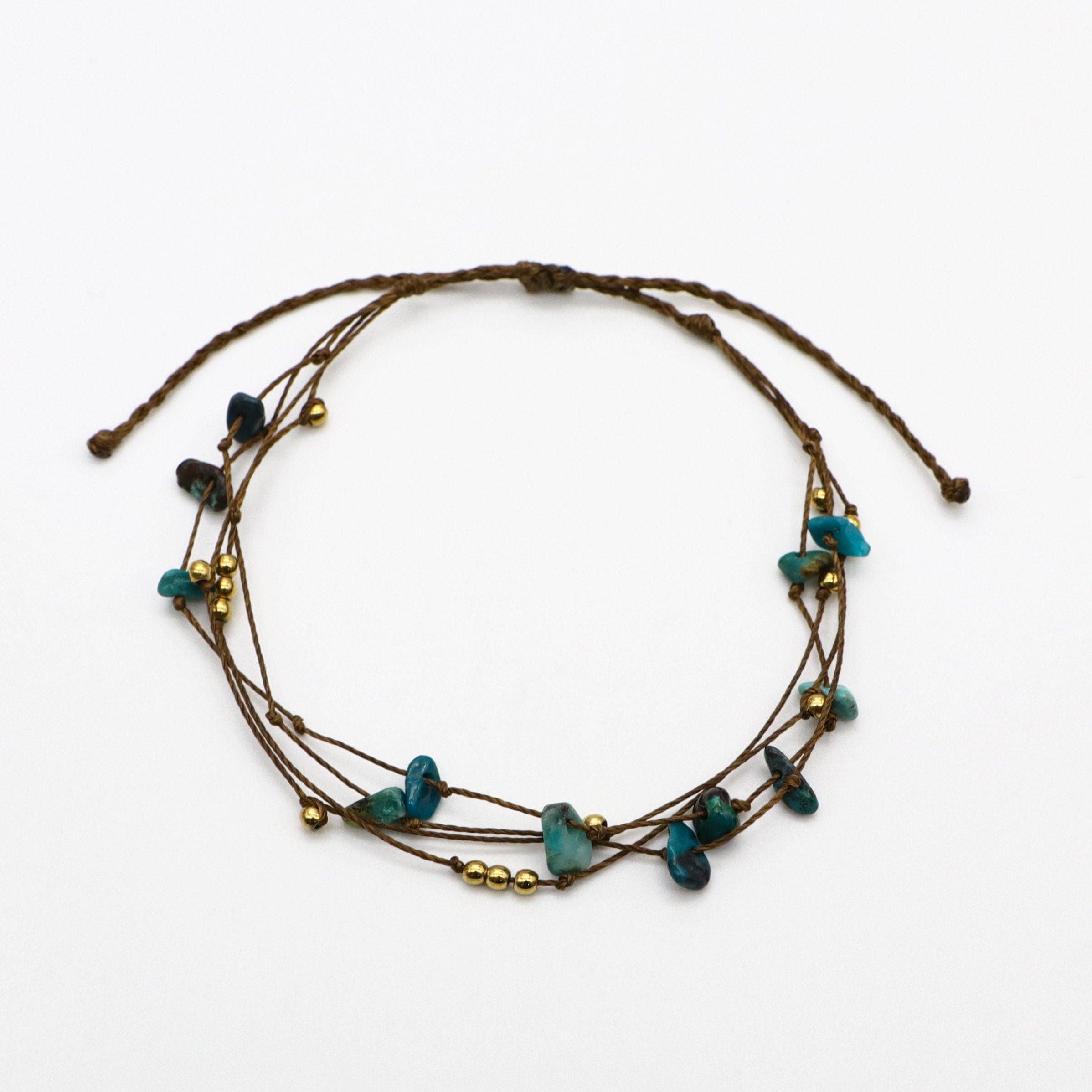 Bohemian Style Irregular Stone Hand-woven Bracelet