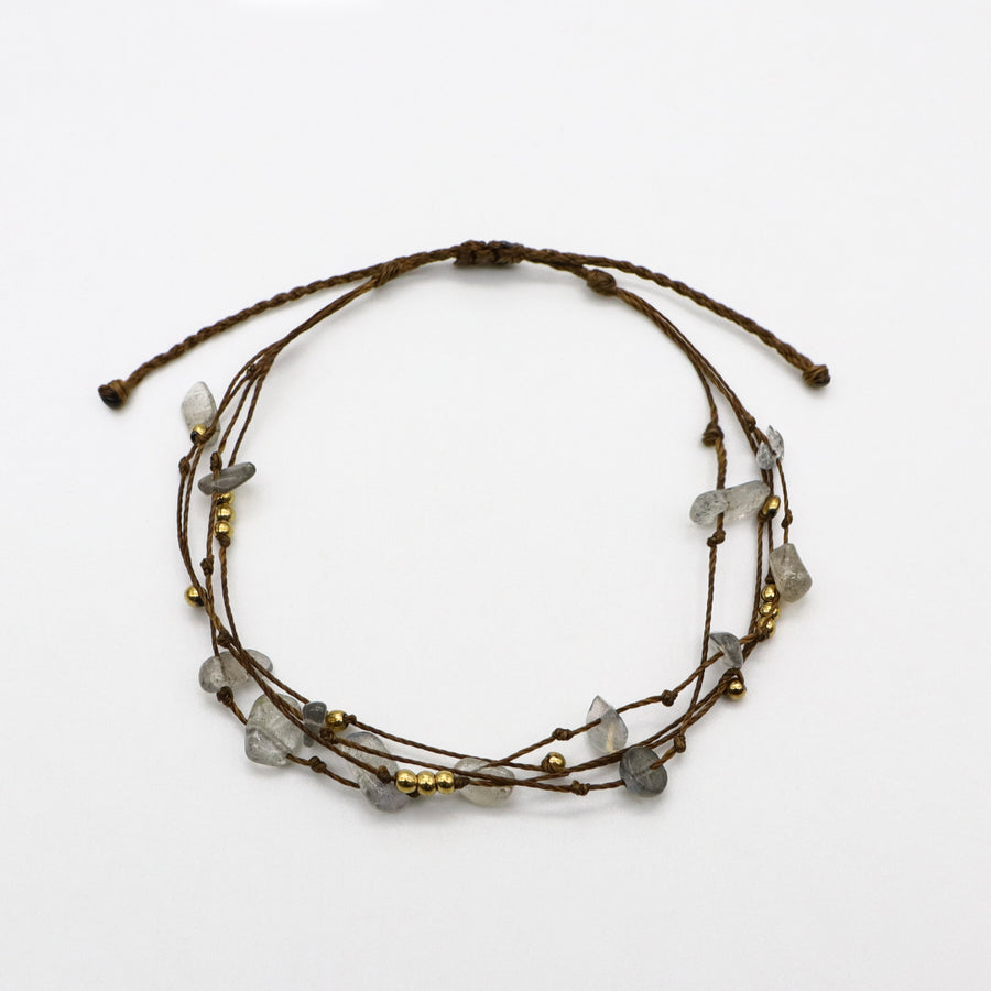 Bohemian Style Irregular Stone Hand-woven Bracelet
