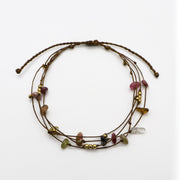 Bohemian Style Irregular Stone Hand-woven Bracelet