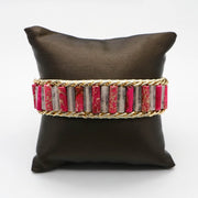 Bohemian Style Imperial Jasper Hand-woven Bracelet