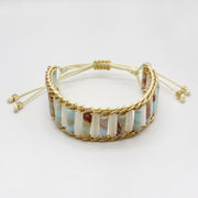 Bohemian Style Imperial Jasper Hand-woven Bracelet