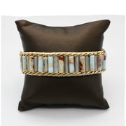 Bohemian Style Imperial Jasper Hand-woven Bracelet