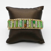Bohemian Style Imperial Jasper Hand-woven Bracelet