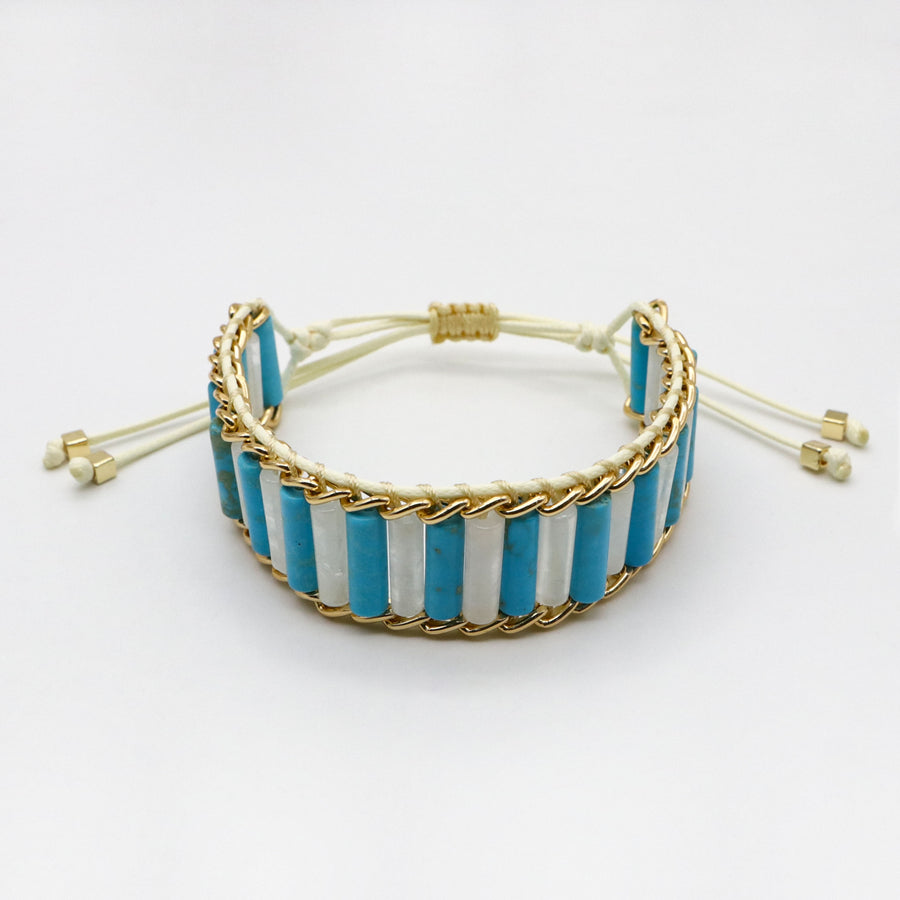 Bohemian Style Imperial Jasper Hand-woven Bracelet