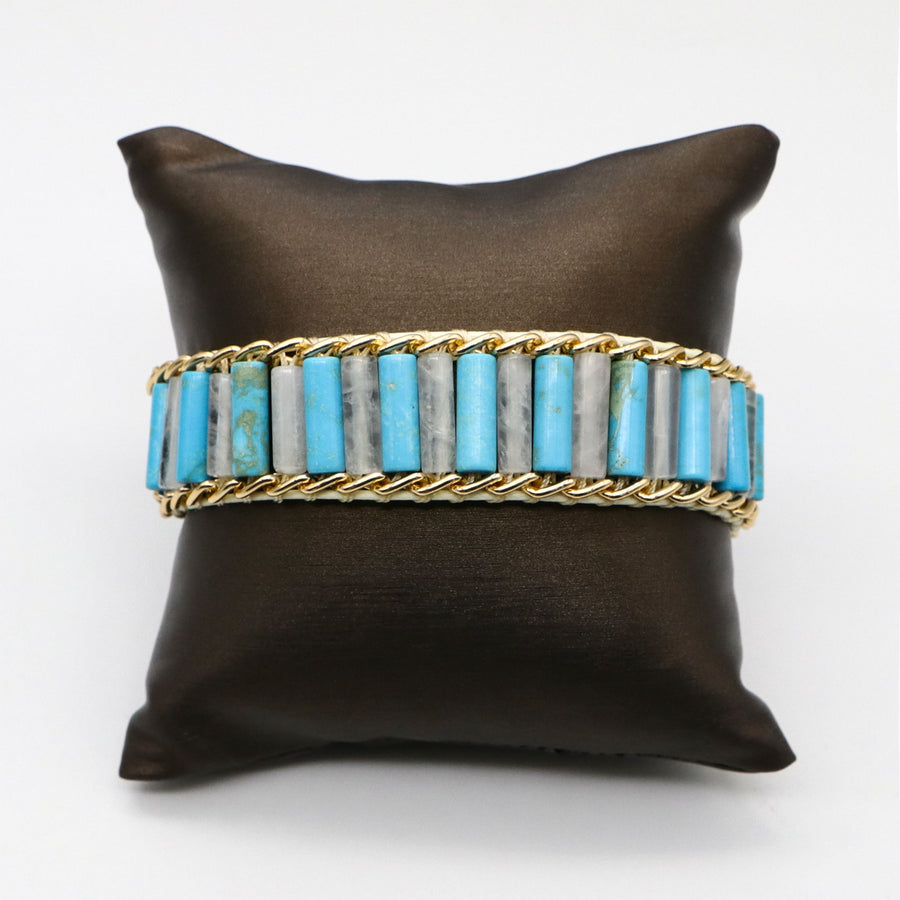 Bohemian Style Imperial Jasper Hand-woven Bracelet