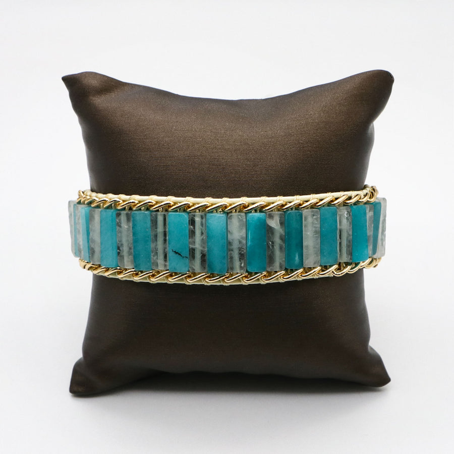 Bohemian Style Jade Hematite Hand-woven Bracelet