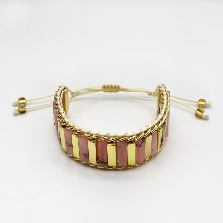 Bohemian Style Jade Hematite Hand-woven Bracelet