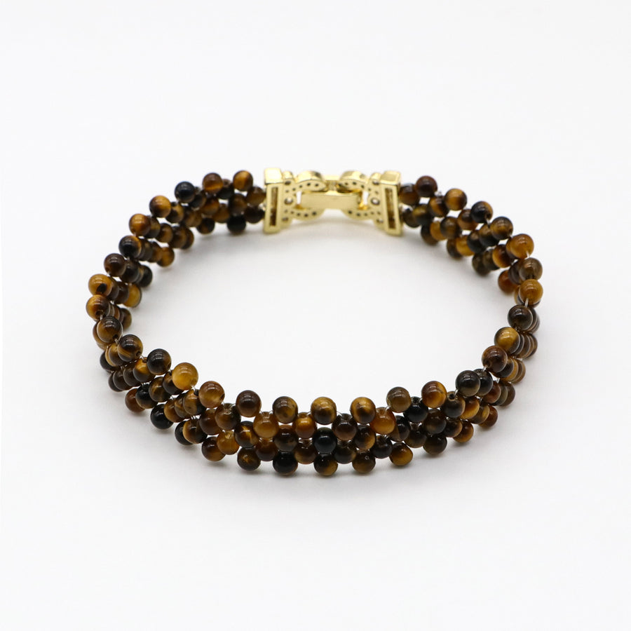 Bohemian Style Natural Stone Hand-woven Wristband