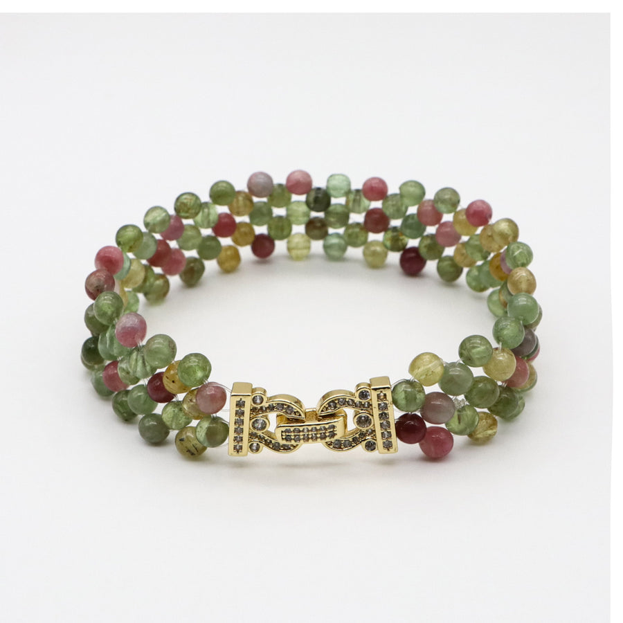 Bohemian Style Natural Stone Hand-woven Wristband