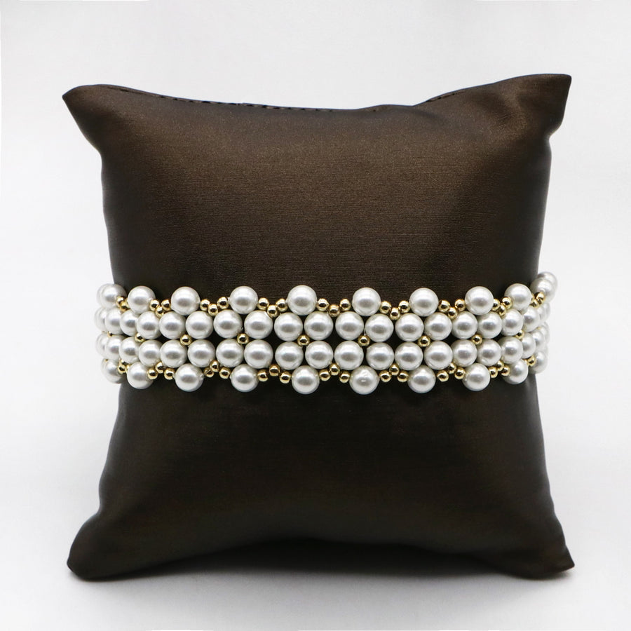 Ballet Style Luxury Mop Pearl Hand-woven Wristband