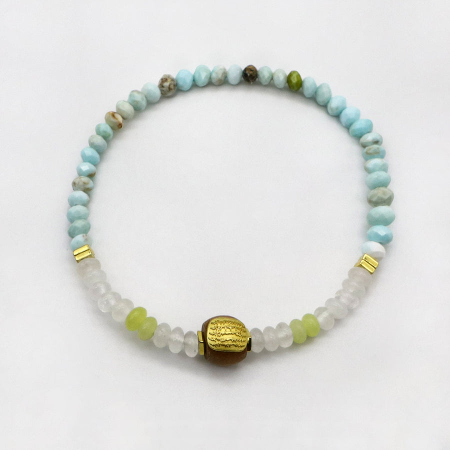 Bohemian Style Gemstone Beaded Bracelet Set