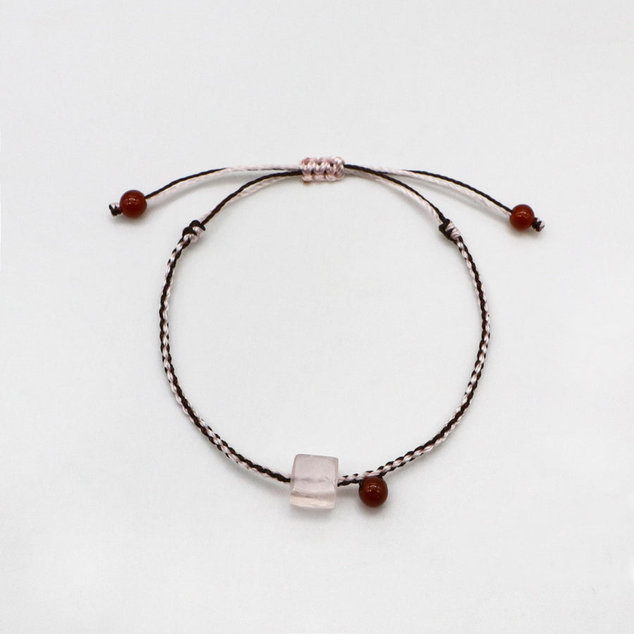 Luxurious Style Rose Quartz Woven Bracelet Set