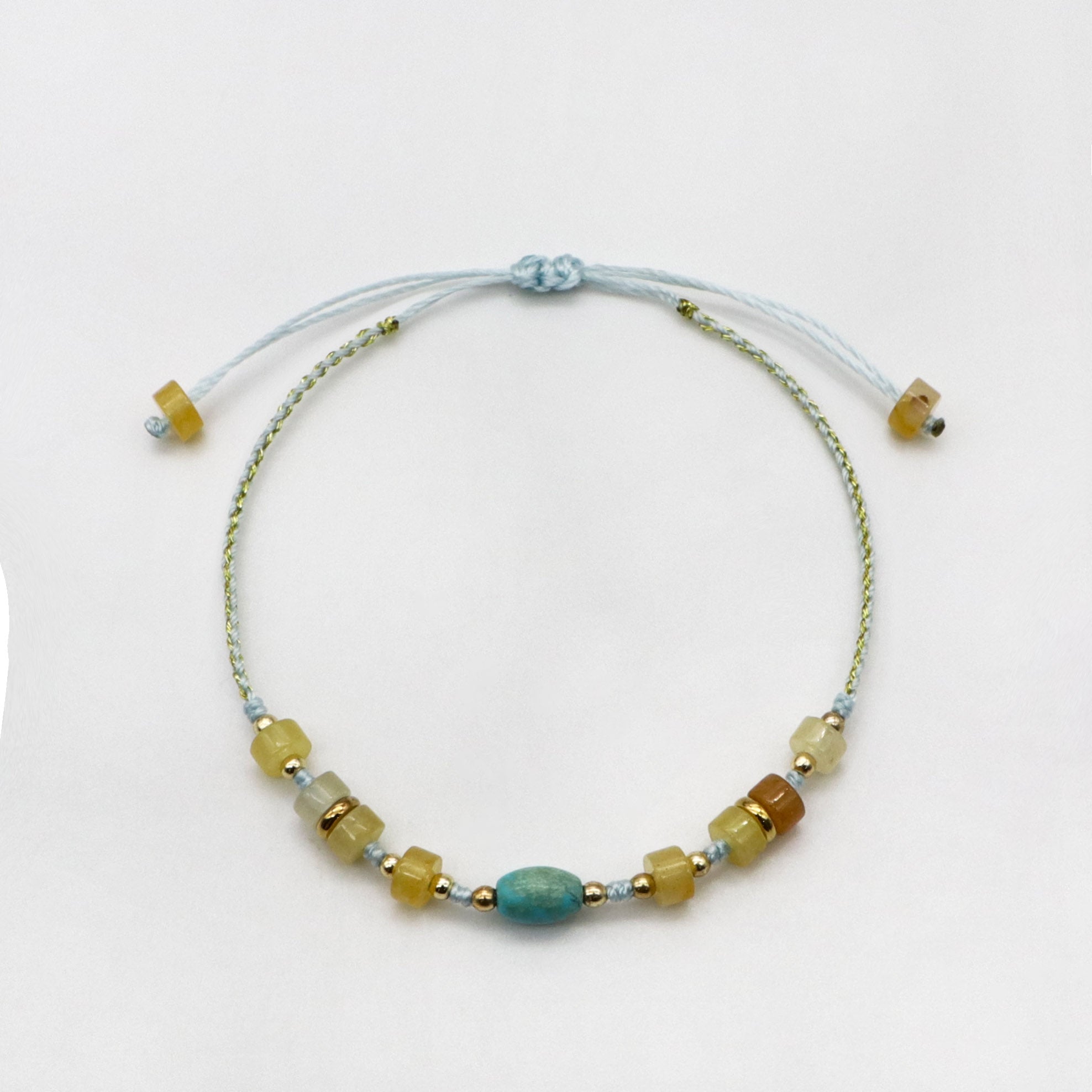 Luxurious Style Turquoise Woven Bracelet Set