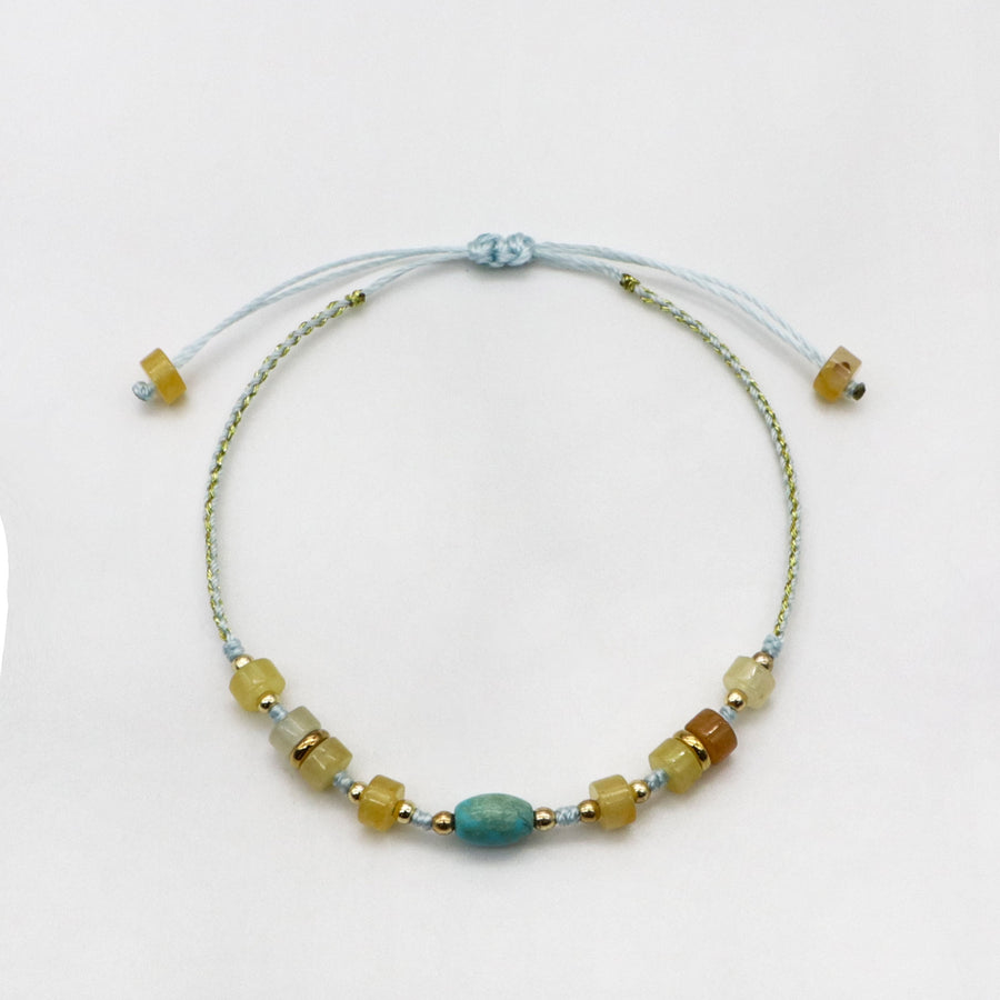 Luxurious Style Turquoise Woven Bracelet Set