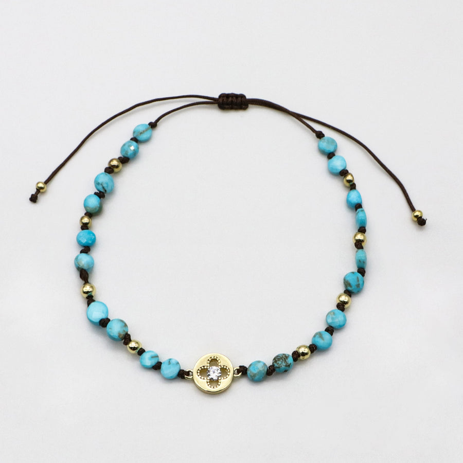 Luxurious Style Turquoise Woven Bracelet Set
